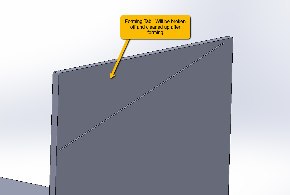 sheet metal fab terms - forming tab